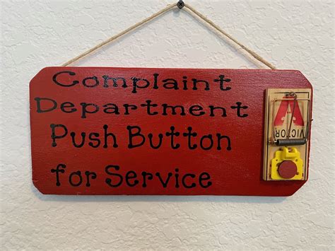 Complaint Department Sign Novelty Joke Gag Fun T Etsy