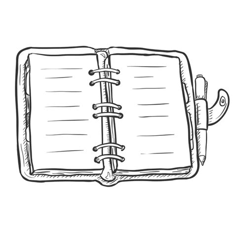 Opened Sketch Diary — Stock Vector © Nikiteev 112941534