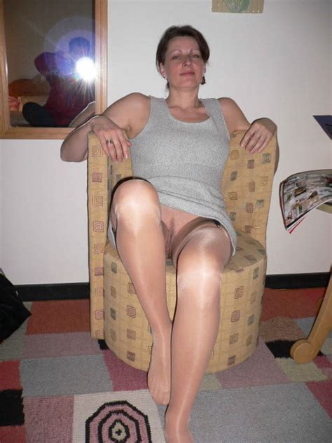 Amateur European Wife Wearing Shiny Tan Stockings 12 Pics Xhamster