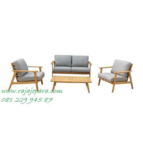 Formasi dudukan 3 + 2 + 1 + meja tamu ( bisa dipesan dengan formasi berbeda ). Kursi Tamu Kayu Jati Klasik Minimalis - rajajepara.com