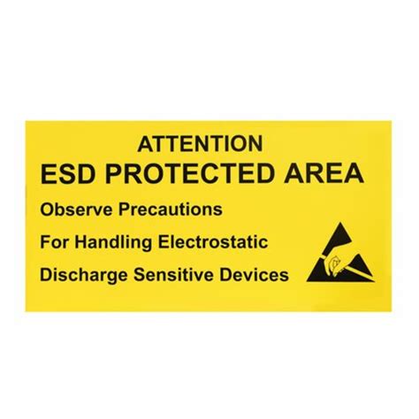 Esd Protected Area Sign Rigid Antistat Esd Protection
