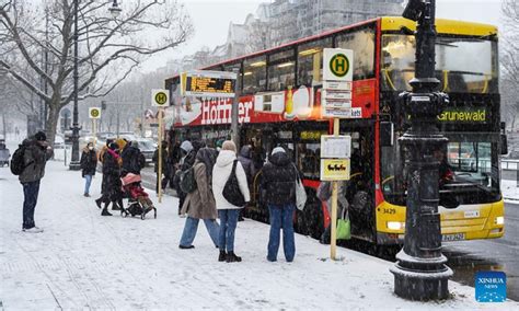 Snowfall Hits Capital Of Germany Global Times