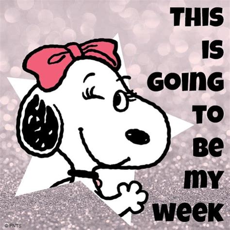 This Is Going To Be My Week Snoopy Funny Snoopy Quotes