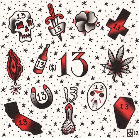 Pin By Paxton Broome On Vintage Friday The 13th Tattoo 13 Tattoos