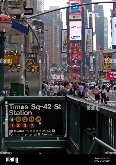 42nd Street Subway Station Time Square New York Travel Stock Photo Alamy