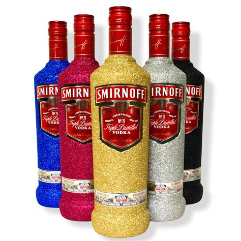 Personalised Glittered Vodka T Set Perfect T For Birthdays