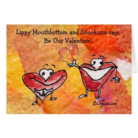 Funny Cartoon Valentine Card Hearts Zazzle