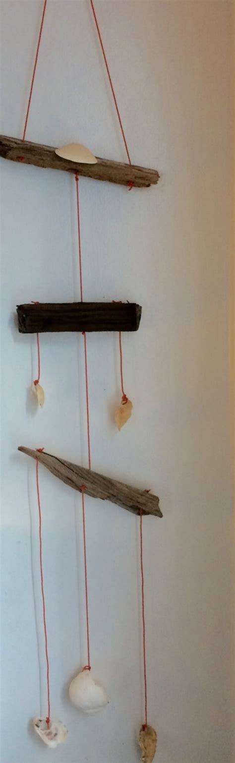 Shell Wind Chime Driftwood Moon Oyster Clam Jingle Mobile Etsy