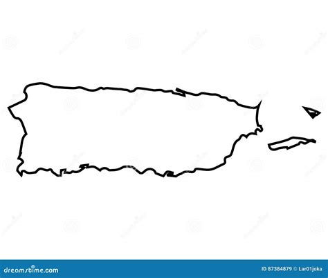 Mapa Aislado De Puerto Rico Ilustración Del Vector Ilustración De
