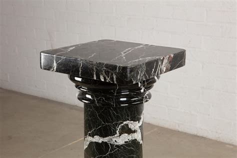 Lot A Neoclassical Style Black Marble Pedestal