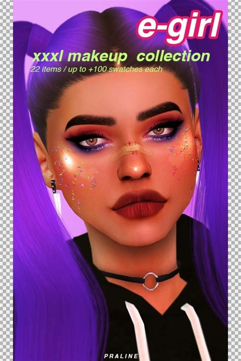 E Girl Make Up Collection At Praline Sims Sims 4 Updates