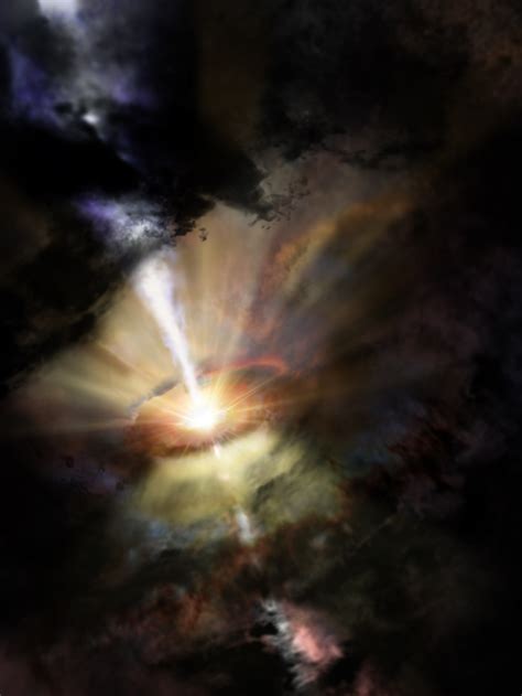 Supermassive Black Hole In Cold Gas Feeding Frenzy Observed One Billion