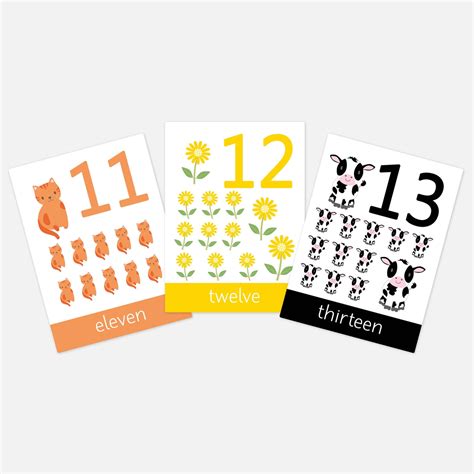 Numbers 11 20 Flash Cards Early Learning Resources For Toddlers