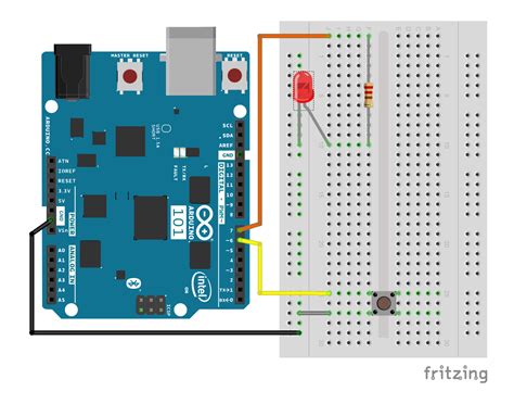 Arduino Er Arduino Genuino Example To Read Button And Turn On Off Led