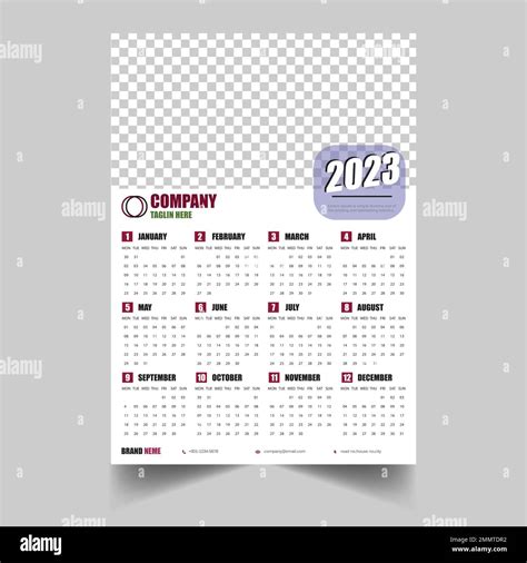 Calendar Design 2023 Stock Vector Image And Art Alamy