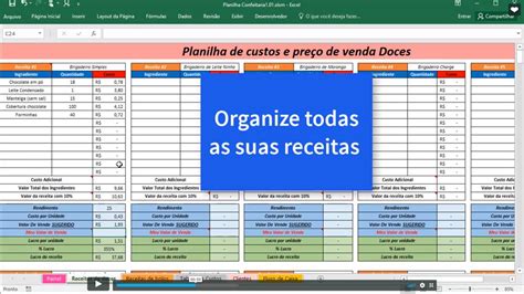 Como Fazer Planilha Para Confeitaria Viver De Bolo