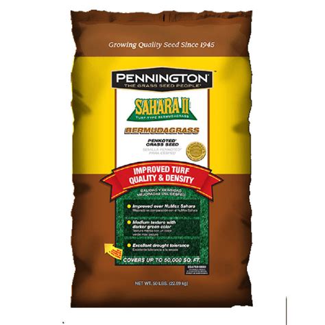 Pennington Sahara Ii Bermudagrass Penkoted Seed Hulled 50 Lb