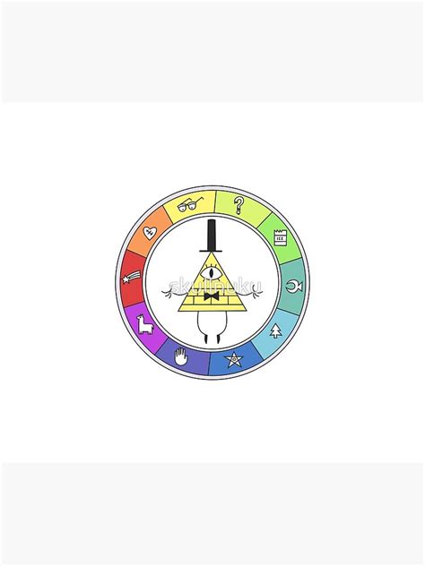 Rainbow Bill Cipher Wheel Tapestry For Sale By Skullnuku Redbubble