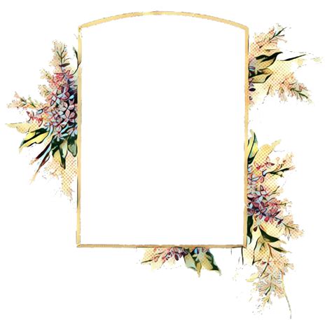 Vintage Floral Frame Png Photo Png Mart