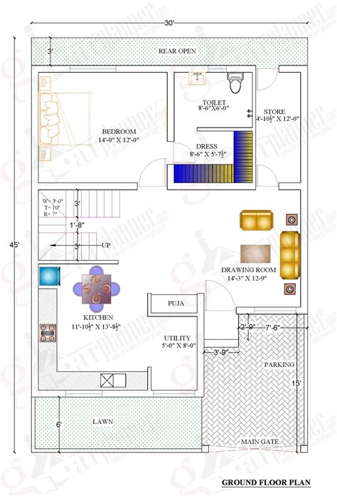 Indian Home Plan For 1000 Sq Ft Sq Ft Plans House Indian Plan South