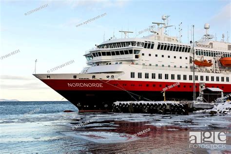 Ms Nordnorge Passenger Cruise Ship In The Barents Sea In The Fjord Of