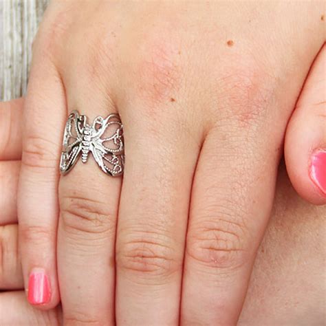 Sterling Silver Butterfly Ring Eves Addiction®