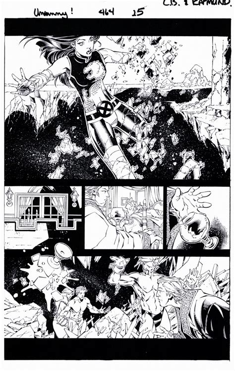 Uncanny X Men Page Original Art Featuring Psylocke Captain Britain By Chris Bachalo