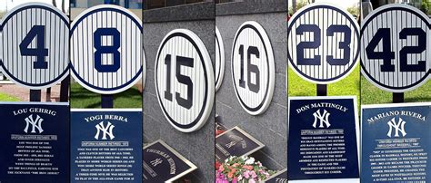 Retired Numbers New York Yankees Baseball New York Yankees