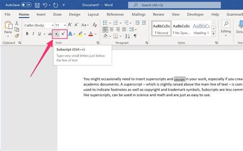 How To Add A Superscript Or Subscript In Microsoft Word