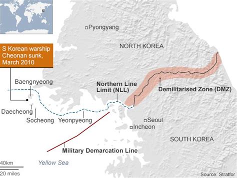 North Korea Shells Near South Korea Warship Bbc News