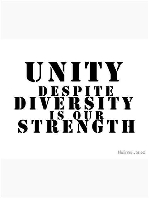 Unity Desptite Diversity Is Our Strength Poster For Sale By