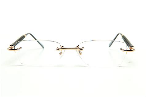 gold and wood rimless eyeglasses glasses sunglasses cm29gd r19 6 610 ebay