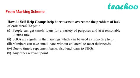 Class 10 How Do Self Help Groups Help Borrowers To Overcome Problem