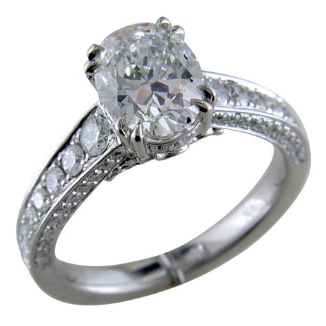 Oval Brilliant 2 Carat Diamond Platinum Engagement Ring Nagi Jewelers