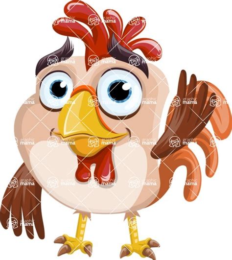 Rooster Cartoon Vector Character Aka Mr Cock A Doodle Doo Wave Graphicmama