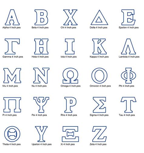 Printable Greek Letter Alphabet Stencils Greek Letter