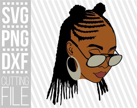 Black Woman With Glasses Svg Afro Woman Svg Layered Svg Etsy Australia