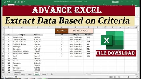 How To Extract Data From Excel Based On Criteria Youtube