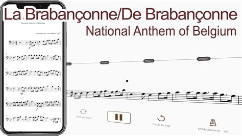 la brabançonne de brabançonne national anthem of belgium【 cello sheet music 】 youtube