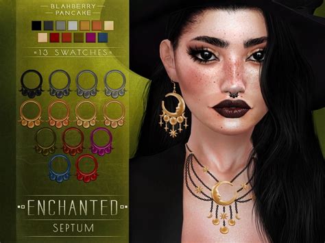 Necklace Earrings And Septum At Blahberry Pancake Sims 4 Updates