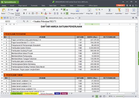 Software Rab Excel Untuk Menghitung Anggaran Biaya Bangun Rumah Dream