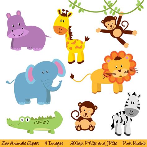 Zoo Animal Clip Art Zoo Animal Clipart Safari Jungle Animal Clipart