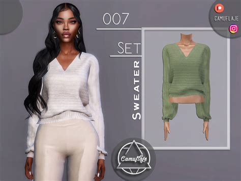 Sims 4 Set 007 Sweater By Camuflaje The Sims Game