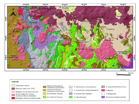 Mapa Geológico Simplificado Del Sector Norte Central De La Sierra Madre