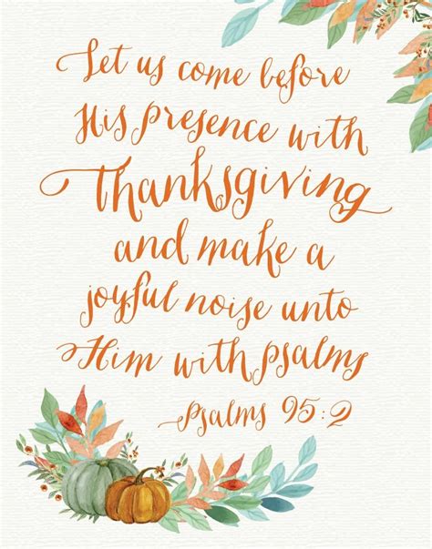 Let Us Come Before His Presence With Thanksgiving Psalm Bible
