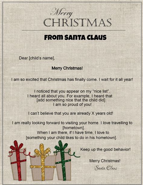 You can edit all text on the note and the envelope template. Free Letters from Santa