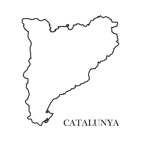 Catalonia Map Icon Vector Art At Vecteezy