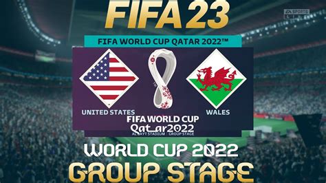 Fifa 23 Usa Vs Wales World Cup Qatar 2022 Ps4ps5 Full Match Youtube