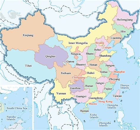 Map Of China With Cities ~ Concurso Ps
