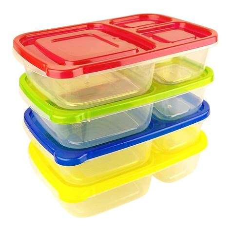 Green Direct 3 Compartment Lunch Boxes Meal Prep Containers Food